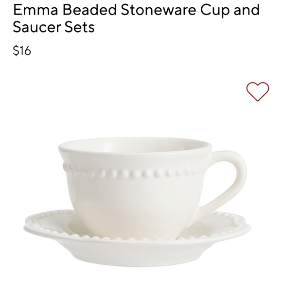 Pottery Barn Dining Pottery Barn Emma Cup And Saucer Poshmark